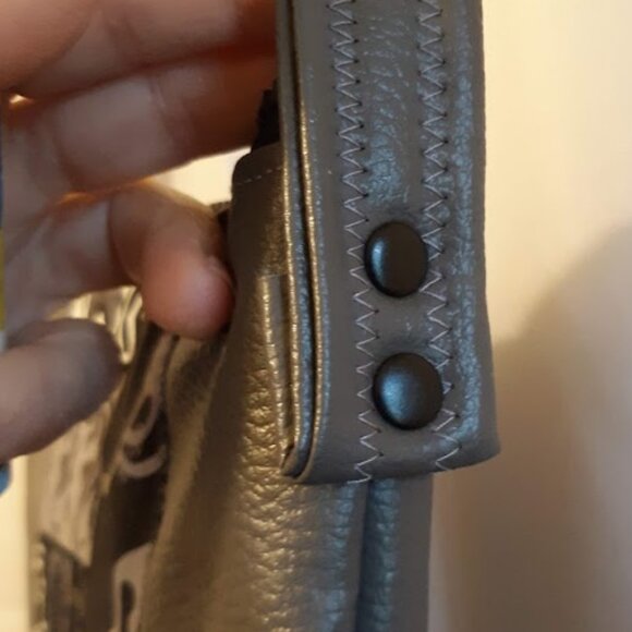 New Southwestern Kokopelli Shoulder Bag Purse Gray Faux Leather travel pouch - Picture 6 of 11